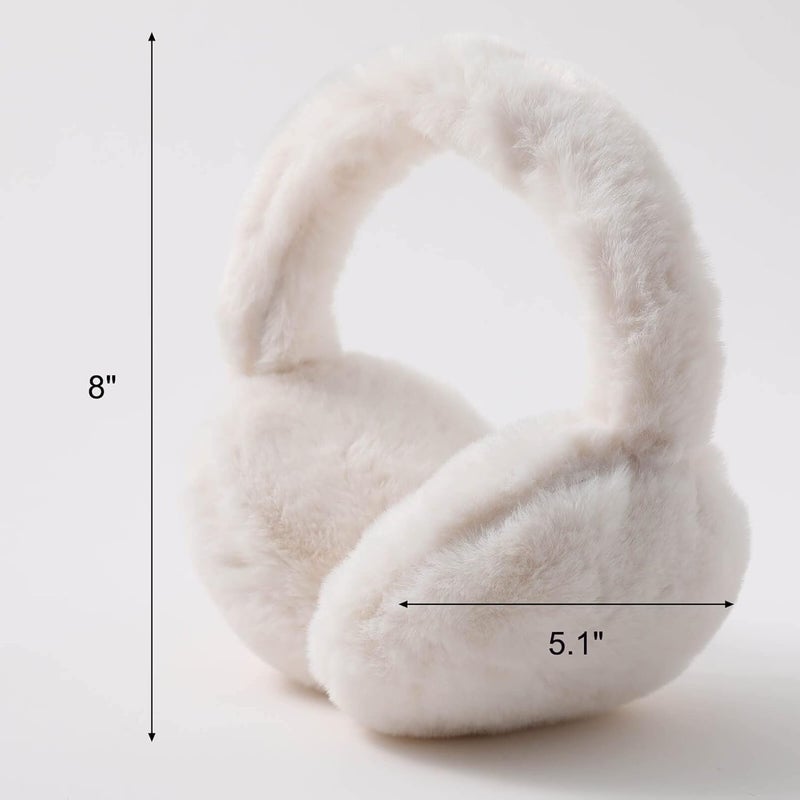 SUNBORRY Store Foldable Ear Muffs for Women, Faux Fur Adjustable Earmuffs for Winter - Image 4